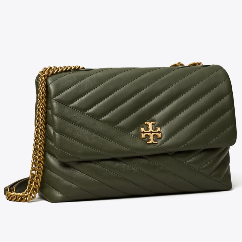 KIRA CHEVRON CONVERTIBLE SHOULDER BAG in Sycamore